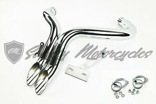 Chrome Exhaust with Gaskets Harley Davidson Laf 2" Drag Pipe Sportster 1984-2014 (Fits: Harley-Davidson Sportster 883)