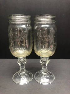 Menge 2 - Southern Ball Einmachglas Weingläser mit Stiel Süßer Tee Kelch 12oz - Bild 1 von 7