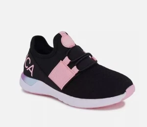 Nautica Big Girl Neave Black Waffle Peony Rainbow Heel Slip On Athletic Sneaker - Picture 1 of 10