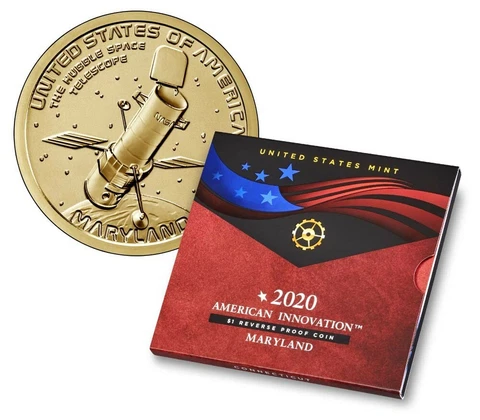 2020 S American Innovation $1 Reverse Proof Coin - Maryland Cover