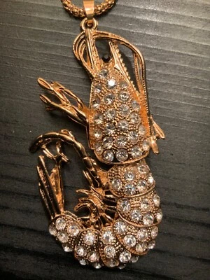 Collar de camarones de oro colosal Betsey Johnson  Foto 1 de 4