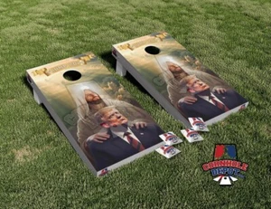 Trump 2024 Cornhole Board Vinyl Wrap Skins laminiert Aufkleber Set Abziehbild - Bild 1 von 5
