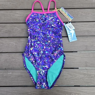 Traje de baño The Finals para mujer 1 pieza arco iris lámina espalda ala - talla 26 nuevo Foto 1 de 3