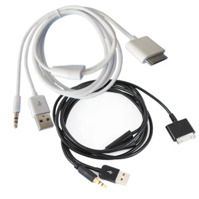 30Pin 3.5 mm Dock Adapter Kabel Auto AUX Audio Ladegerät für iPhone 4G iPad iPod - Bild 1 von 3