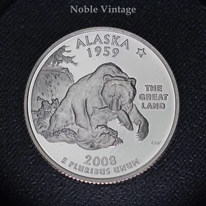 2008 S Proof Alaska State Quarter - From a Clad Proof set - Picture 1 of 2