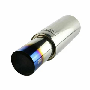 3'' inlet Straight Flow Racing Exhaust Muffler Outlet 4.5inch Body 5'' 500mm - Picture 1 of 3