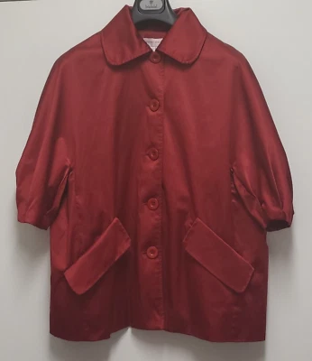 Vintage Newport News Womens Blazer Jacket Satin Sz 6 Peter Pan Collar 3/4 Sleeve Foto 1 de 4