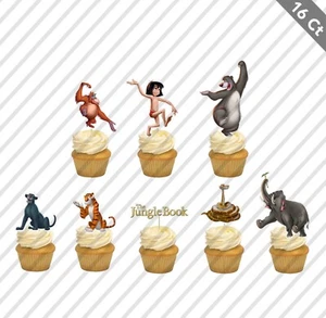 16 Dschungelbuch Cupcake Topper Gastgeschenk Party Geburtstag - Bild 1 von 1