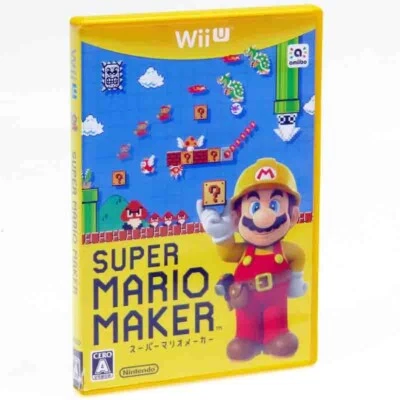 SUPER MARIO MAKER Nintendo WiiU Japan Import NTSC-J Non-Package Box & Booklet - Image 1 of 2