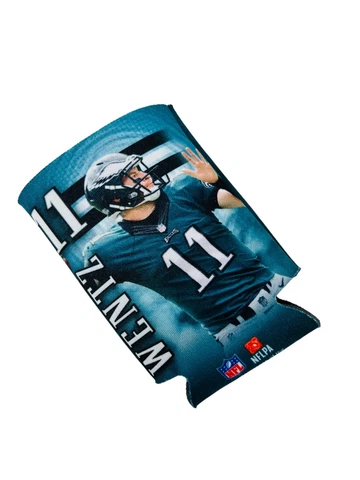CARSON WENTZ PHILADELPHIA EAGLES BEER CAN COOLER COOZIE KOOZIE  - NEW! Cover
