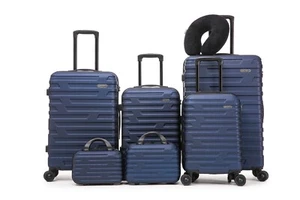 7ER REISEKOFFER REISEGEPÄCK BLAU ABS gateBAG NEU - Bild 1 von 9