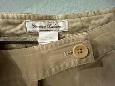 TOMMY BAHAMA BEIGE SILK WORK-CASUAL GOLF SHORTS 12 - Imagem 1 de 4