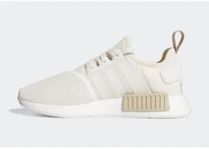 Adidas Taglia 6 NMD R1 Gesso Bianco Beige Crema Sneakers Nude Donna FW6432 - Nuove - Foto 1 di 7