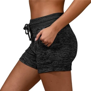 Pantaloncini sportivi caldi tascabili taglie forti B donna estivi coulisse elastico in vita - Foto 1 di 10
