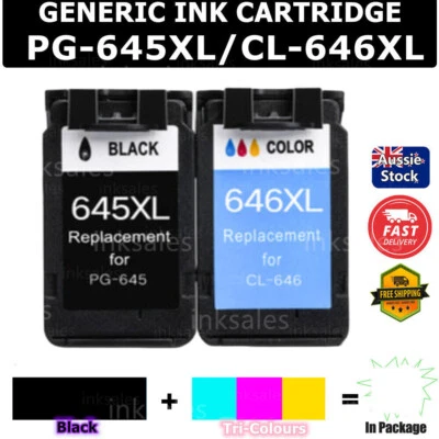 Generic PG-645XL CL-646XL Ink For Canon MG3060 2460 TR4560 MX496 TS3160 3360 - image 1 of 4