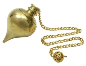 Brass Dowsing Pendulum Gold Pendulum For Divination and Chakra Healing Free Ship - Picture 1 of 3