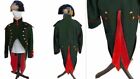 New Men Green Wool 2nd Corsican Chasseurs of 1791th Napoleon Jacket+Vest+Pant