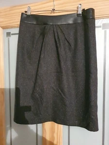 Ladies Faux Leather Belted Skirt Size 8-10 - Picture 1 of 4