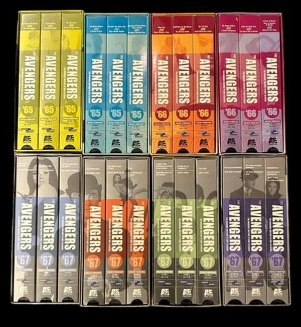 Lot of 8 Box Sets THE AVENGERS TV Series '65 - '67 or 24 VHS Tapes Steed Peel - Image 1 of 4