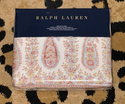 Funda nórdica Ralph Lauren Camile Coral Paisley King estampado chal cachemira | Azul Foto 1 de 4