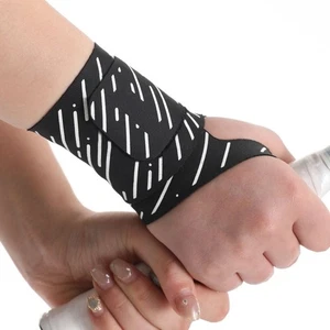 1 Pair with Fastener Tape Thumb Protective Sleeve Wrist Support Brace Unisex - Picture 1 of 10