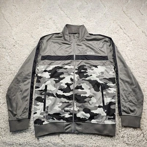 NWD Ecko Unltd Mens Track Jacket Full Zip Pockets Logo Camouflage Size Large - Picture 1 of 15