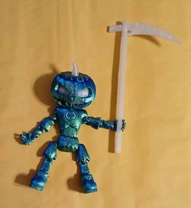 3D Printed Zombie Pumpkinhead Reaper, Movable Joints, Scythe - Picture 1 of 8