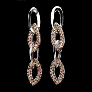 925 Sterling Silver Earrings Round Orange Sapphire Natural Gemstone Jewelry - Picture 1 of 13