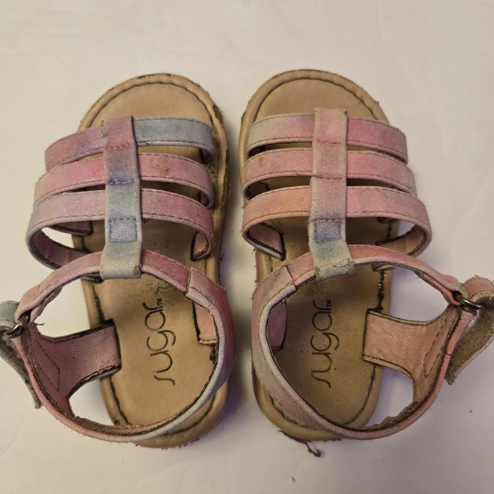 Sandalias Sugar Niño Talla 6 Niño Pequeño Brillo Con Hebilla y Correa para el Tobillo Foto 1 de 4
