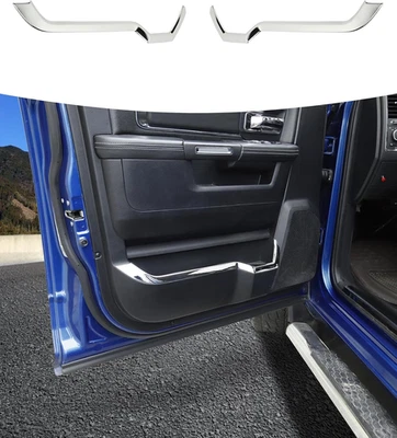 Interior Front Door Storage Box Trim Decor Strip For Dodge RAM 1500 10-17 Chrome Foto 1 de 4