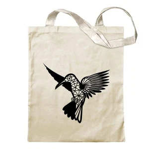Polygon Kolibri Figur Tier Art Tragetasche Baumwolltasche Stoffbeutel langer He - Picture 1 of 91