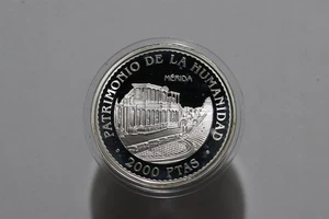 🧭 🇪🇸 SPANIEN 2000 PESETEN 1996 SILBER PROOF MERIDA SCHMELZWERT 43,07 $ B88 XZ4 - Bild 1 von 3