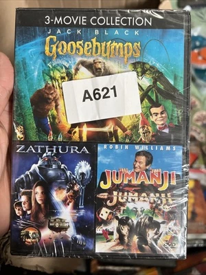 Goosebumps, Zathura, Jumanji (3 Movie Collection) DVD Robin Williams, Jack Black - Image 1 of 2