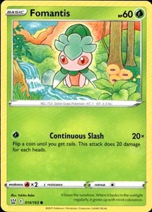 Nintendo Pokemon SWSH05: Battle Styles Fomantis #014/163 Common - Picture 1 of 2