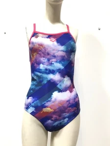 Arena Damen Badeanzug Schwimmanzug LIGHTDROP BACK PLACEMENT Blau-FREAK Rosa DE36 - Picture 1 of 4