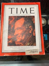 Vintage Time Magazine August 9, 1943 Major General Terry Allen of the Big Red 1
