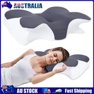 Ergonomic Butterfly Shape Neck Pillow Slow Rebound Memory Foam Pillow (Grey) - Picture 1 of 12