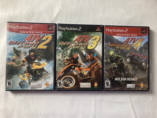 PS2 Lot of 5 Racing Games:: Moto Mania 3, Power Drome, ATV Fury, Splashdown  AD88