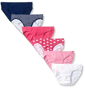 Fruit of the Loom 6 Pack Girls' Tagless Breathable Cotton Mesh Bikini Underwear - Picture 1 of 3