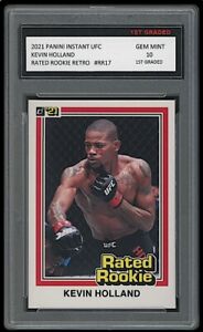 KEVIN HOLLAND 2021 PANINI INSTANT UFC RATED RETRO 1ST GRADED 10 ROOKIE CARD RC