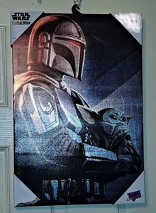 The Mandalorian Canvas Wall Art By Pop Creations - Picture 1 of 6