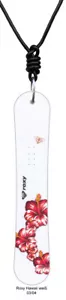 Miniboard ROXY Hawaii white 03/04 CLASSIC Snowboard como collar MB023 - Imagen 1 de 1