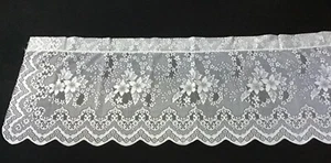 Lace Window Valance Ivory Dogwood design 22"x62" - Picture 1 of 5