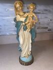 Et Artist Signed Virgin Mary With Baby Jesus. Beautiful Detail! 1 Foot Tall! ??