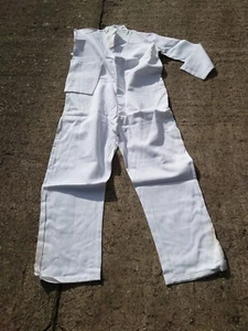 Ladies Or Mens Cotton White Colour Boilersuit Or Overalls Or Jumpsuit. - Picture 1 of 5