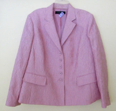 CHAQUETA BLAZER ROSA ANNE KLEIN TALLA GRANDE 18W Foto 1 de 4