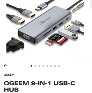 Convertidor Multifuncional QGEEM 9-EN-1 USB-C HUB #1571 Lista $71.00 - Imagen 1 de 9