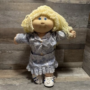 1985 Cabbage Patch Kids blue Eyes Yellow Hair Girl Doll mold 1 - Picture 1 of 14