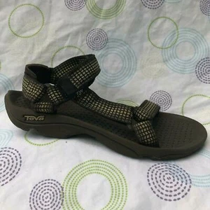 Teva Hurricane Brown Plaid Nylon Strappy Trail Hiking Water Sport Sandal Women 7 - Picture 1 of 10