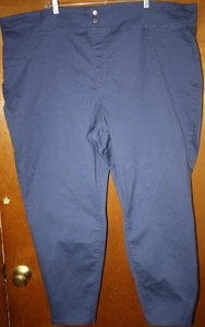 Pantalones Terra & Sky Pull-Up Talla 4X (28/30) Azul Elástico Cómodos Dos Bolsillos Traseros Nuevos con Etiquetas - Imagen 1 de 10